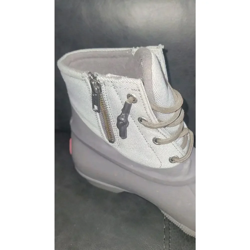 Sperry Top Sider Duck Boots Womens 8 Saltwater Duck Rain STS84383 Gray| Outdoors